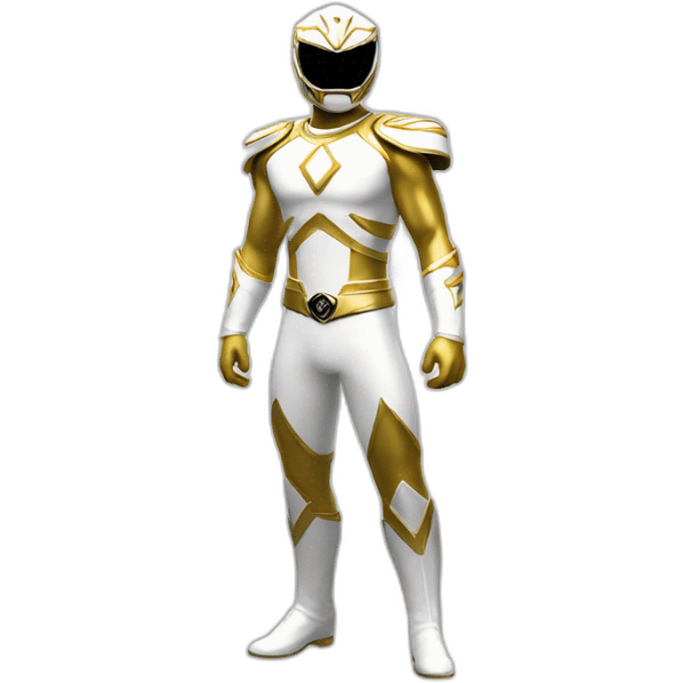 white gold power ranger full body emoji