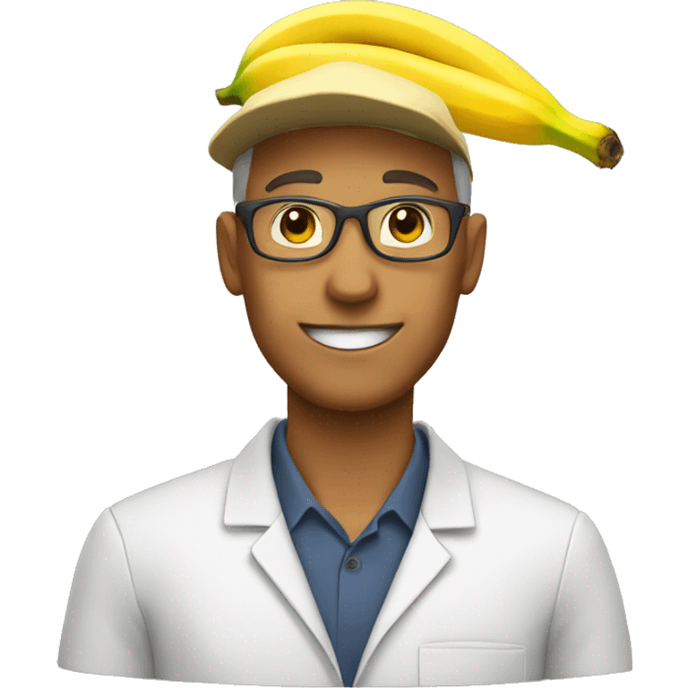 Teacher with a banana hat emoji