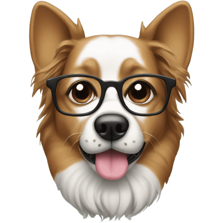 dog with glasses emoji