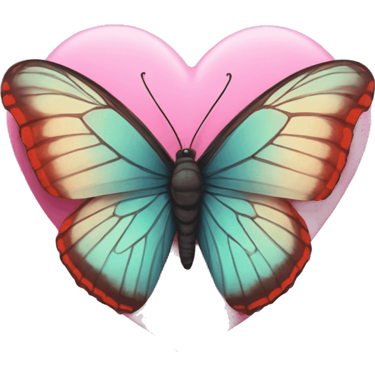 Heart butterfly emoji