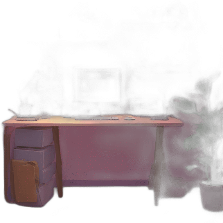 aesthetic desk chill vibe lofi mood emoji