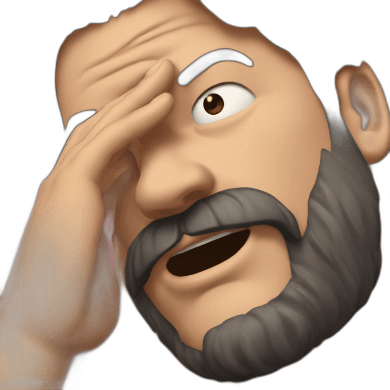 Facepalm barba moreno emoji