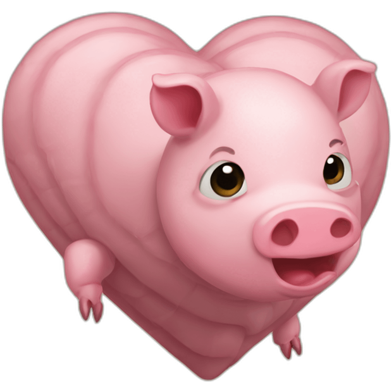 Centipede pig in a heart emoji