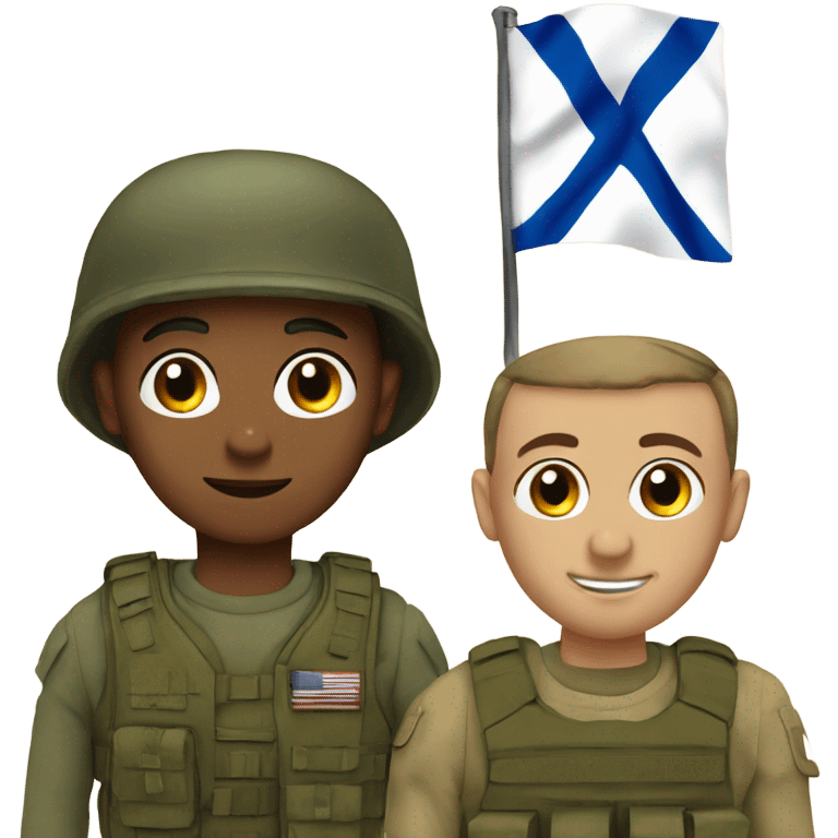 Israel and solider emoji