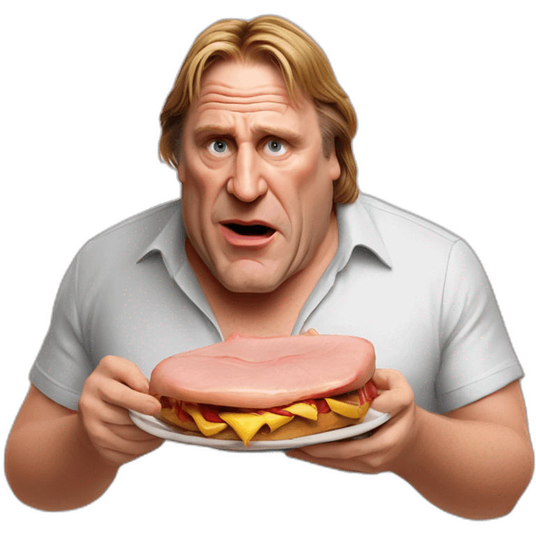 gérard depardieu Eating pig emoji