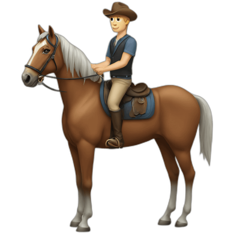 Horse-and-man emoji