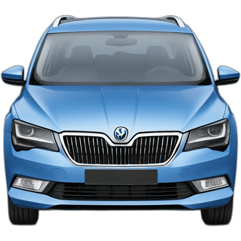 blue skoda superb combi emoji