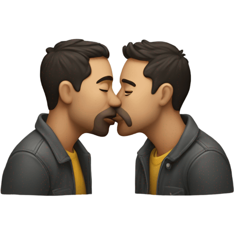 Two gey men kissing emoji