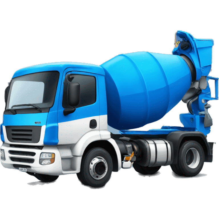 Blue mixer lorry emoji