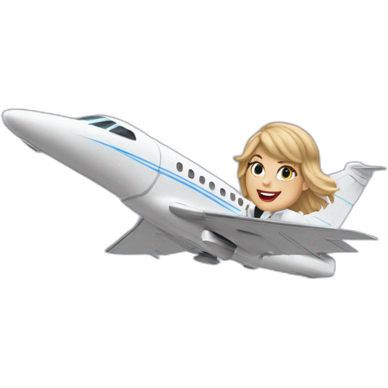 taylor swift riding a jet plane emoji