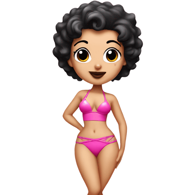 Betty boop with pink bikini  emoji