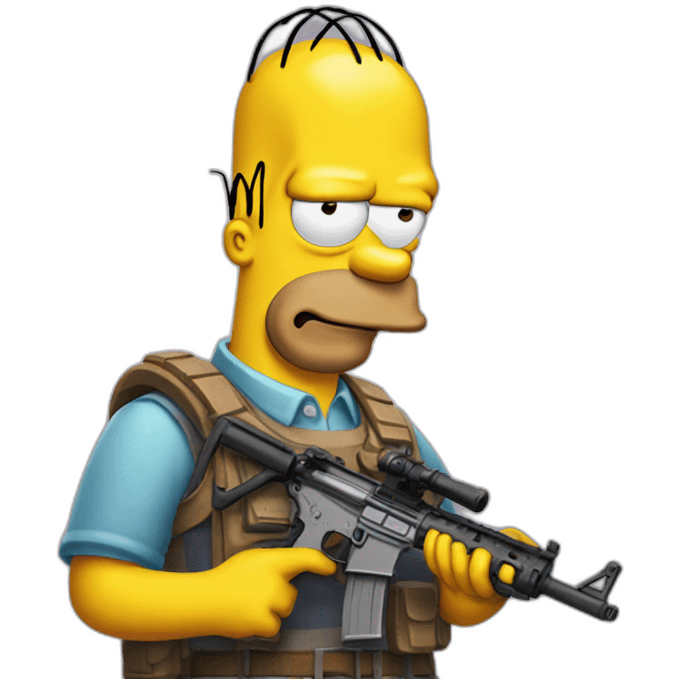 Homer Simpson play Fortnite  emoji