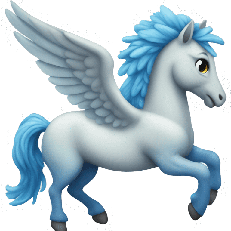 Pegasus in blue color emoji