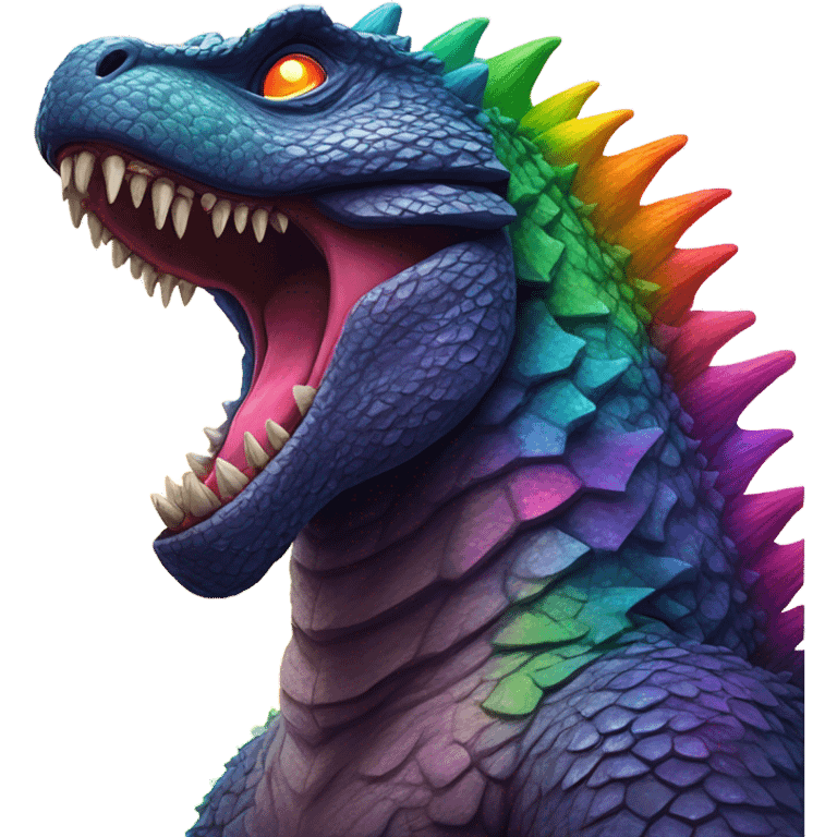 Rainbow Godzilla  emoji