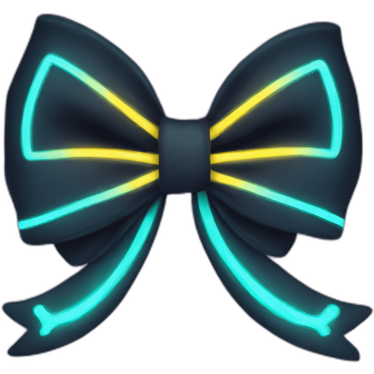 Neon light bow emoji