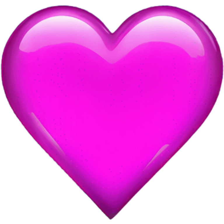 Neon glass magenta heart  emoji