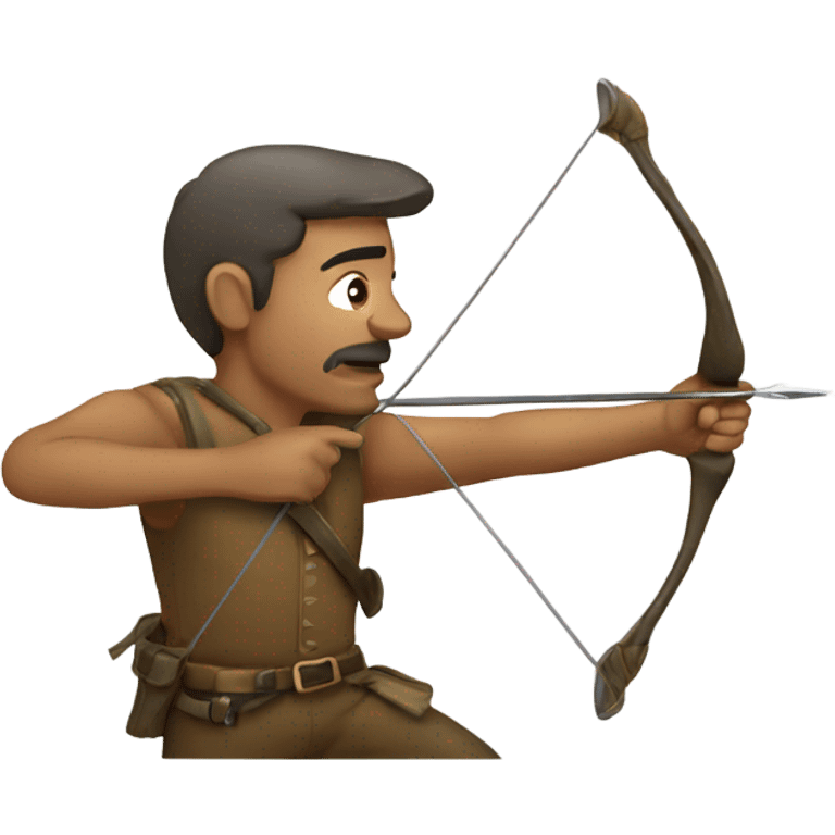 Man hunting with bow emoji