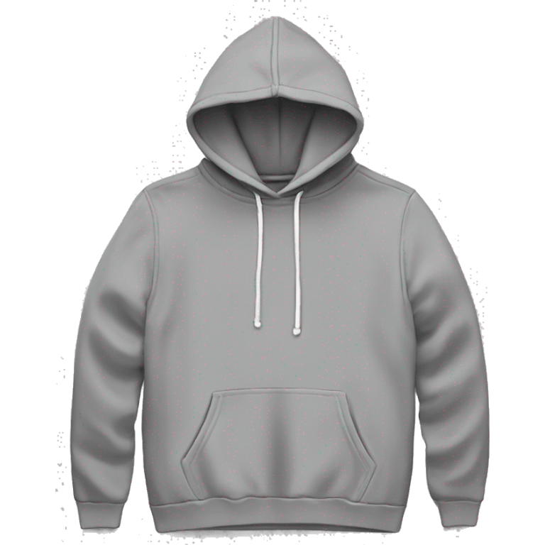 Grey color pullover hoodie no person emoji