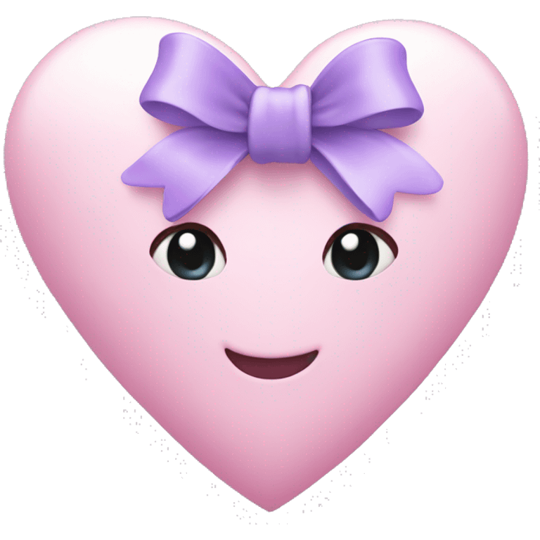 Light pink heart with a lavender bow  emoji