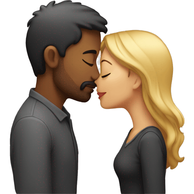 man and woman kissing emoji