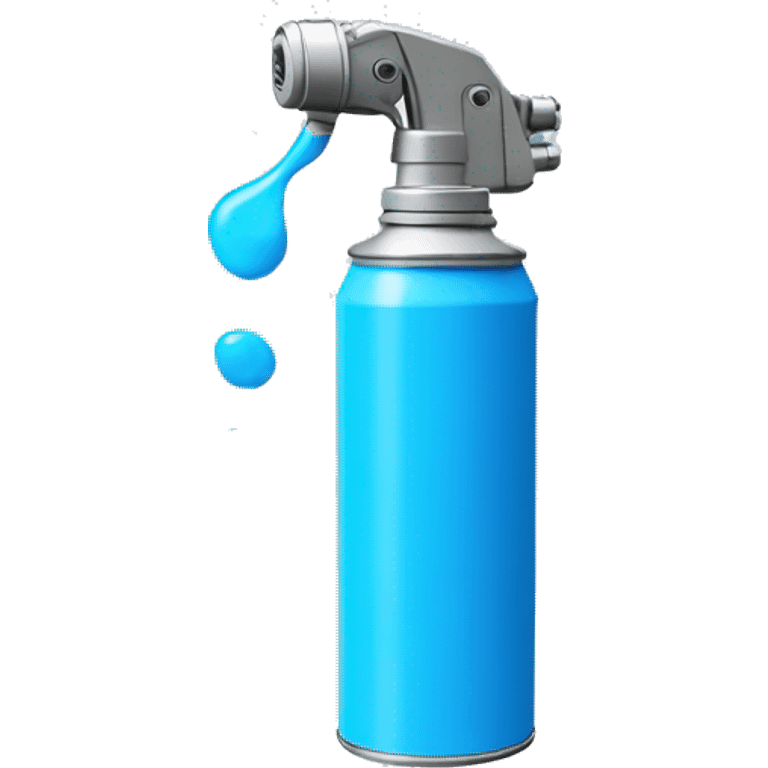 spray can color  blue with a regular small spray nozzle emoji