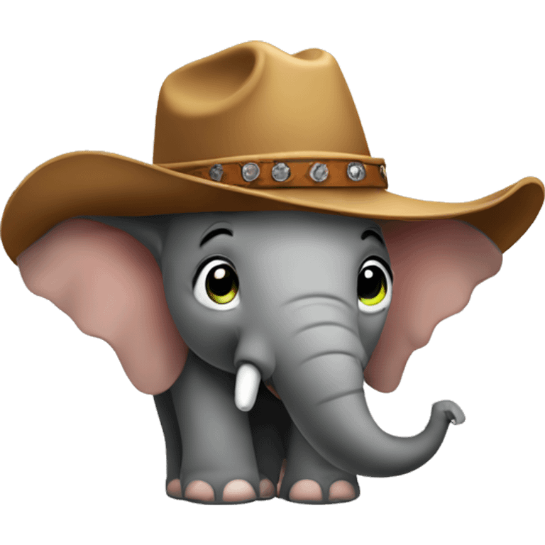 Elephant with cowboy hat emoji