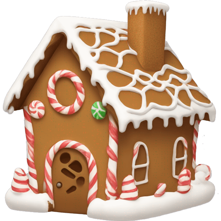 Cute simple gingerbread house emoji