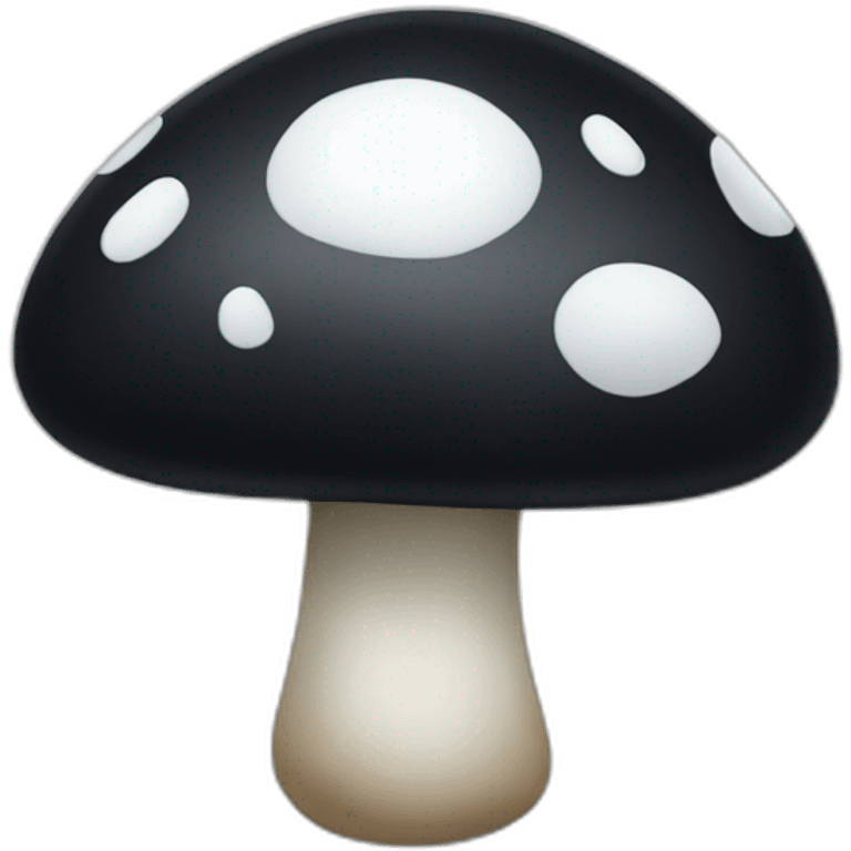 Black mushroom with white spots emoji