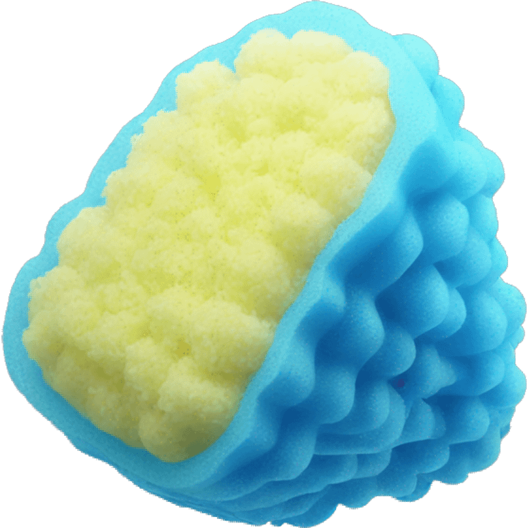 blue shower sponge item emoji