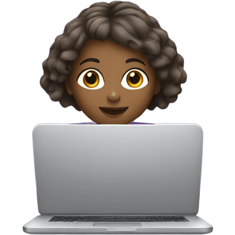 Girl working on laptop  emoji