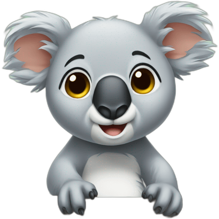 Koala waking up emoji