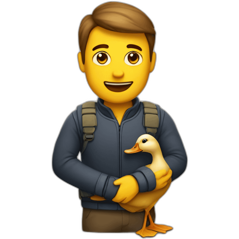 Homme avec un corps de canard emoji