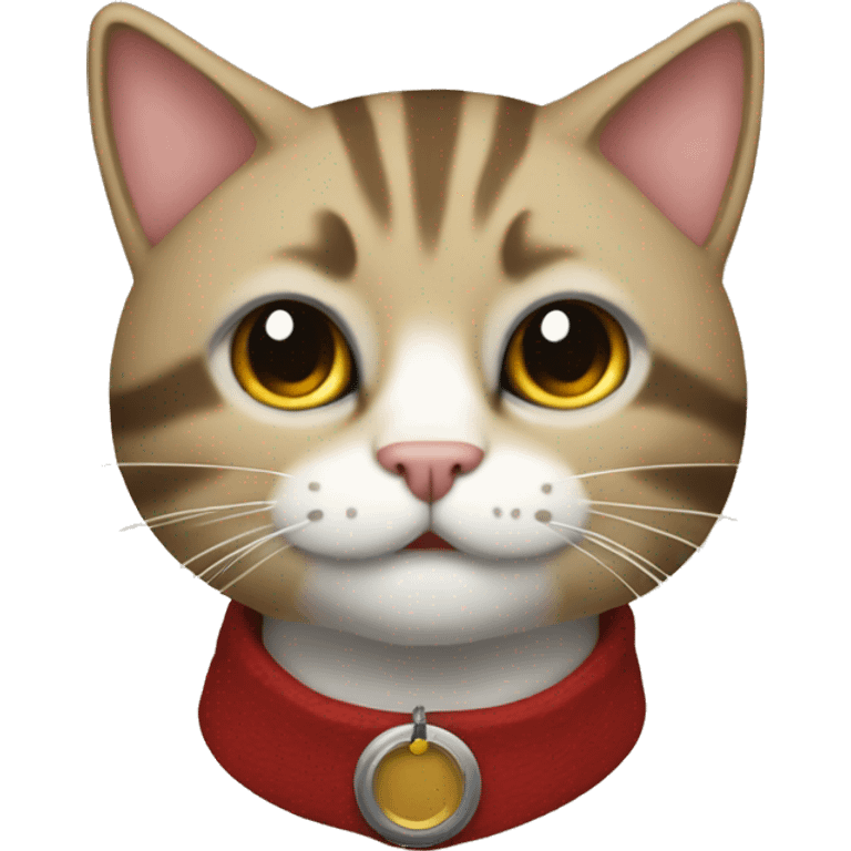 gato de fone com um celul emoji