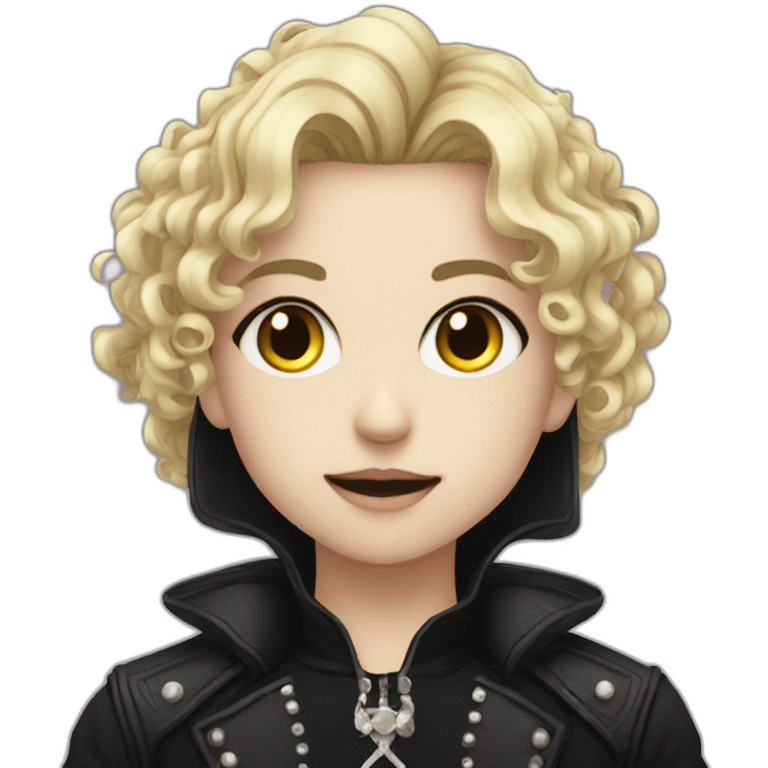 Giorno with goth girl emoji