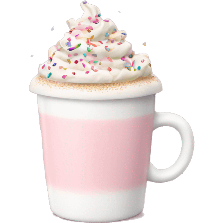 Light pink latte with sprinkles  emoji