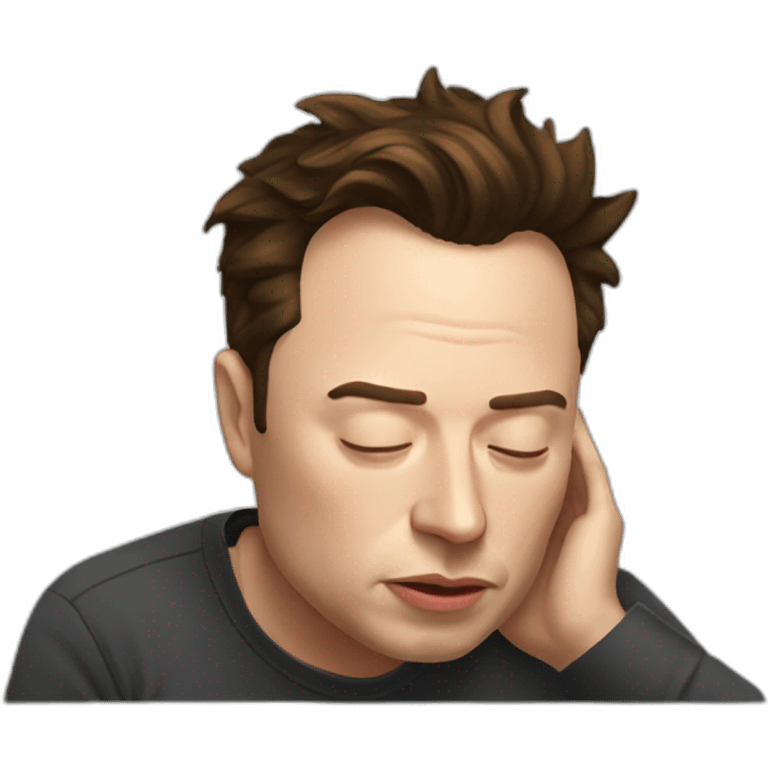 Hungover Elon musk emoji