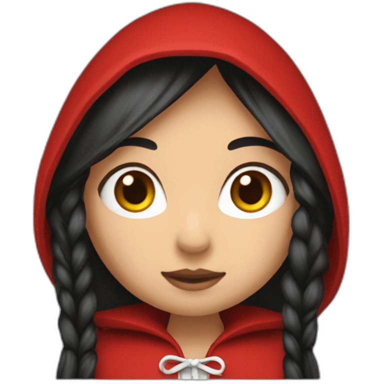 red-ridding-hood-girl-with-long-black-strait-hair-with-white-break emoji