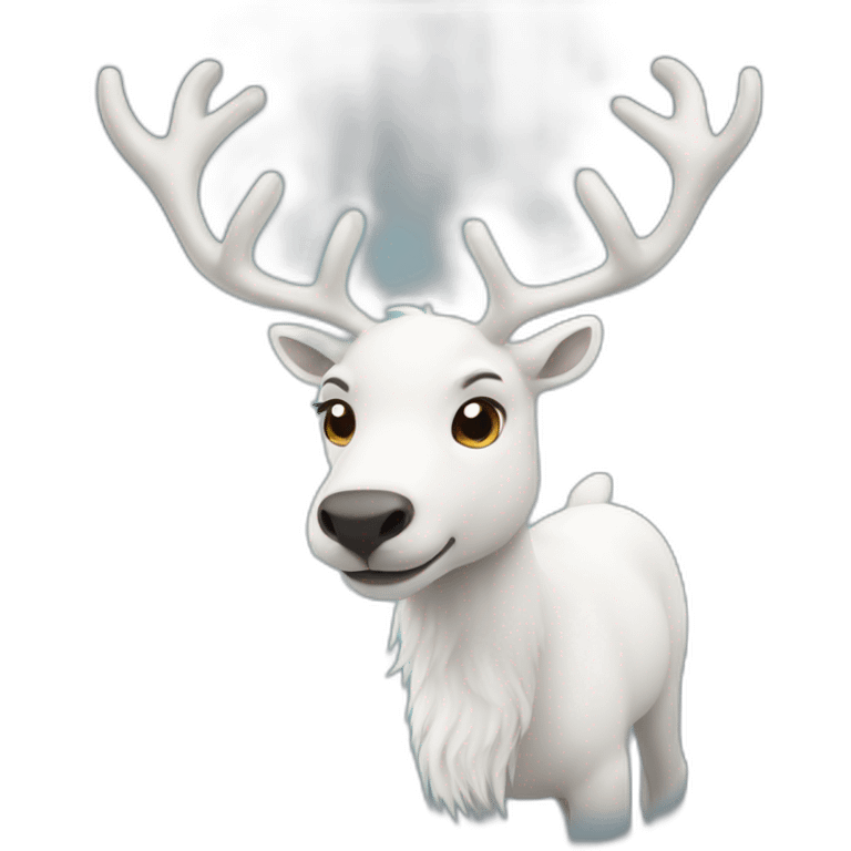 White reindeer emoji