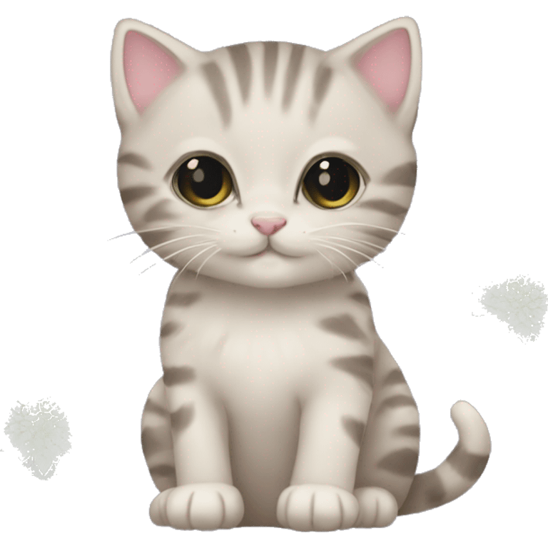 kitten with astrantia emoji