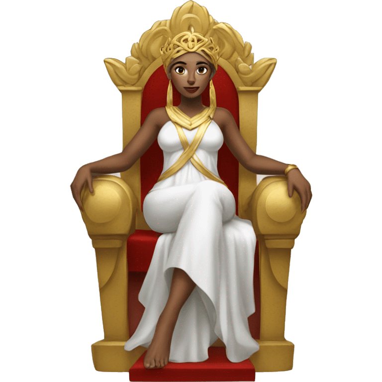 Goddess on throne emoji