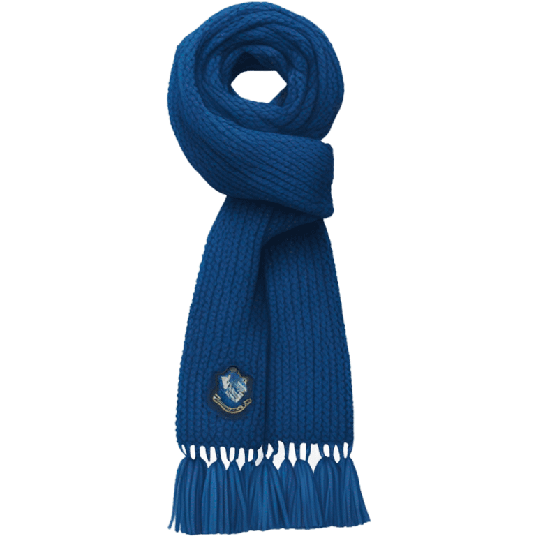 blue knitted Ravenclaw scarf emoji