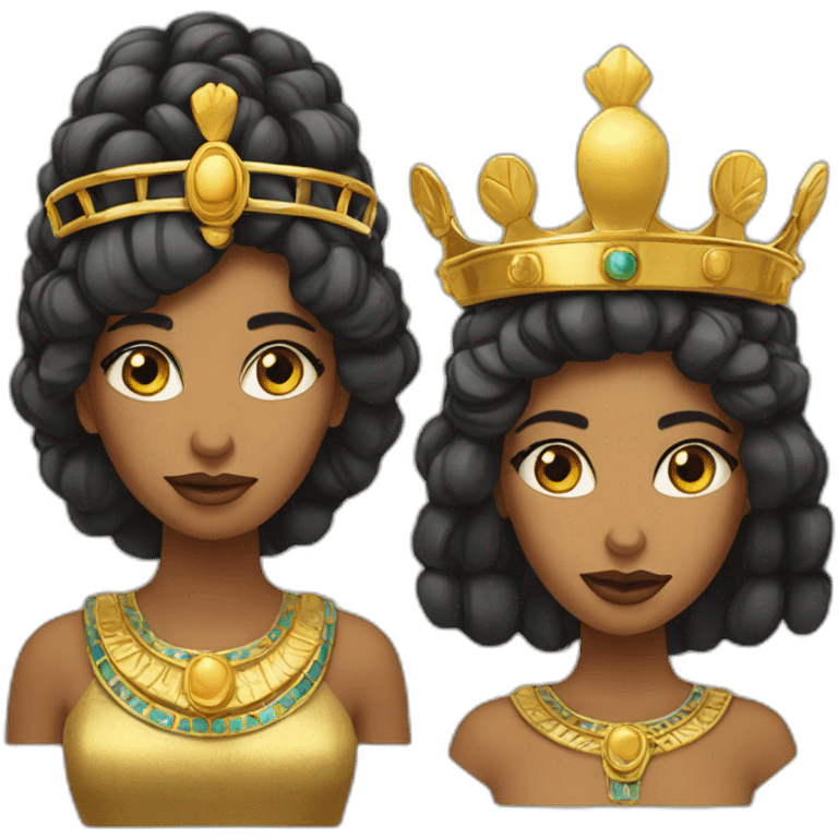 La reine cleopatre et sa couronne emoji