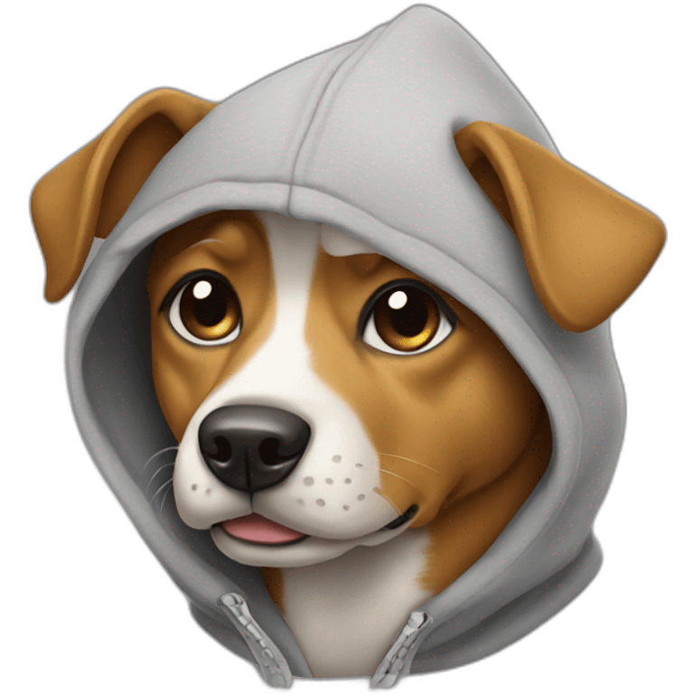 Dog wearing a hoodie  emoji