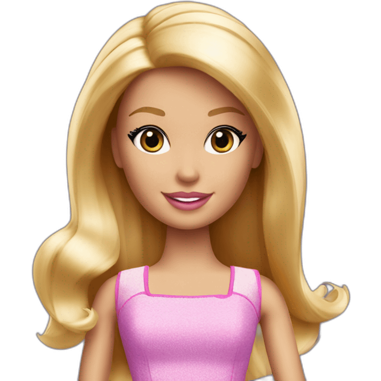 Barbie blonde saute de joie emoji