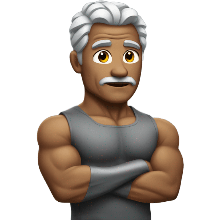 Body builder with gray hair  emoji