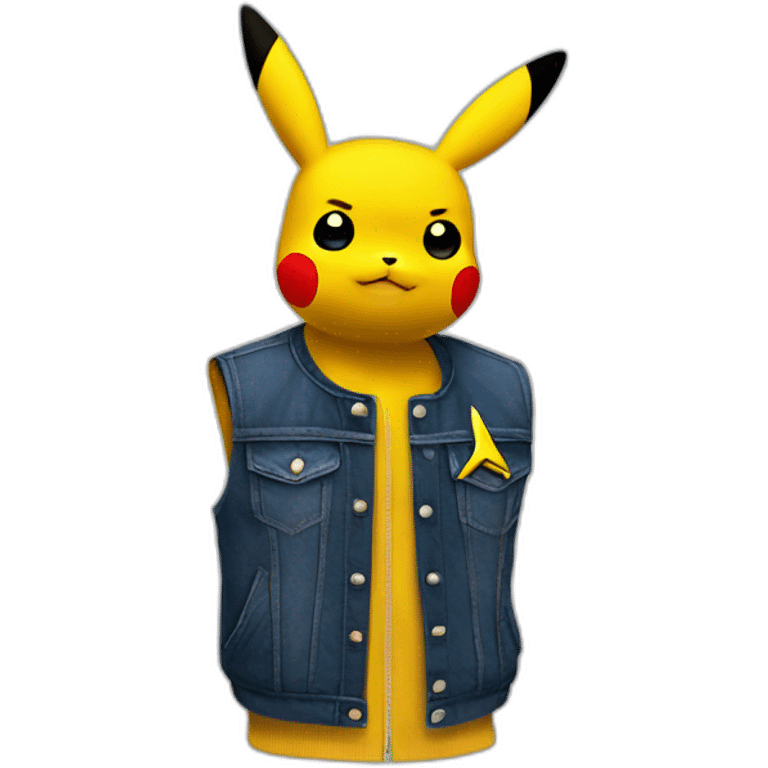 Pikachu avec un gilet Fnac emoji