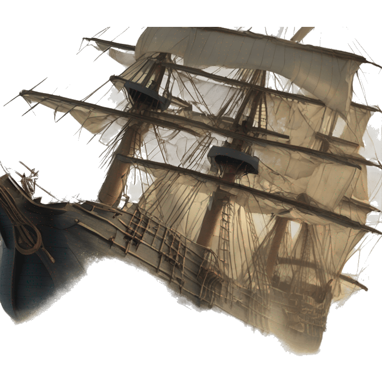 photorealistic england frigate  XVII 
century emoji