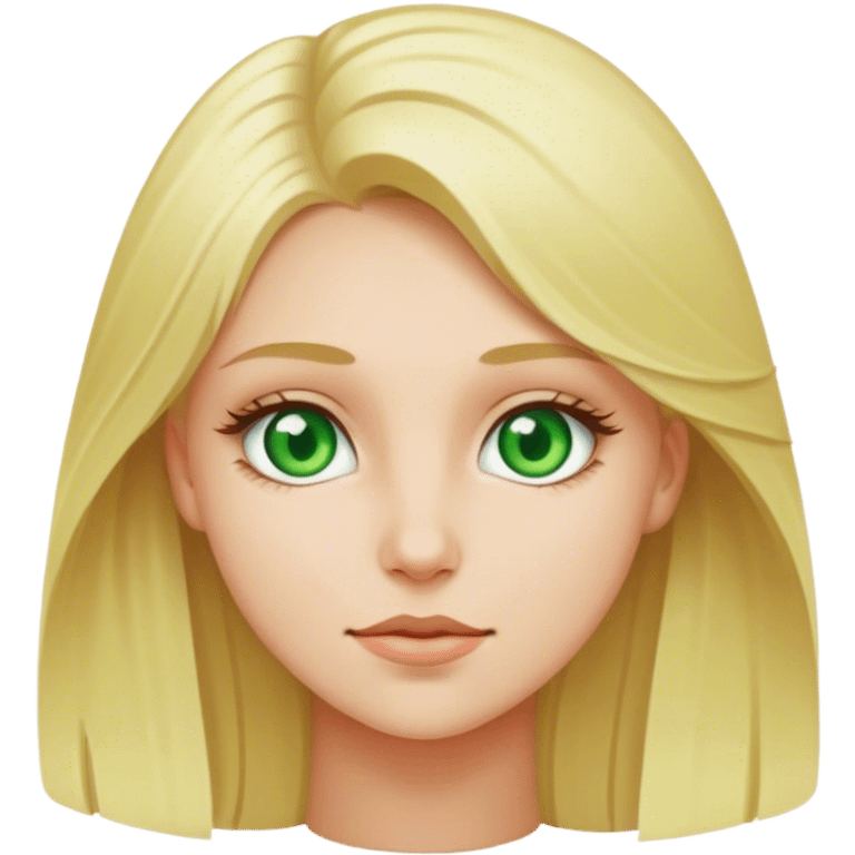 Blonde girl with green eyes emoji