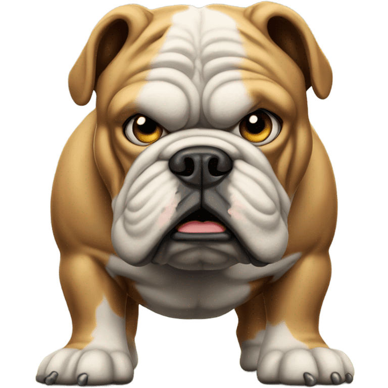 British Bulldog on football pitch  emoji