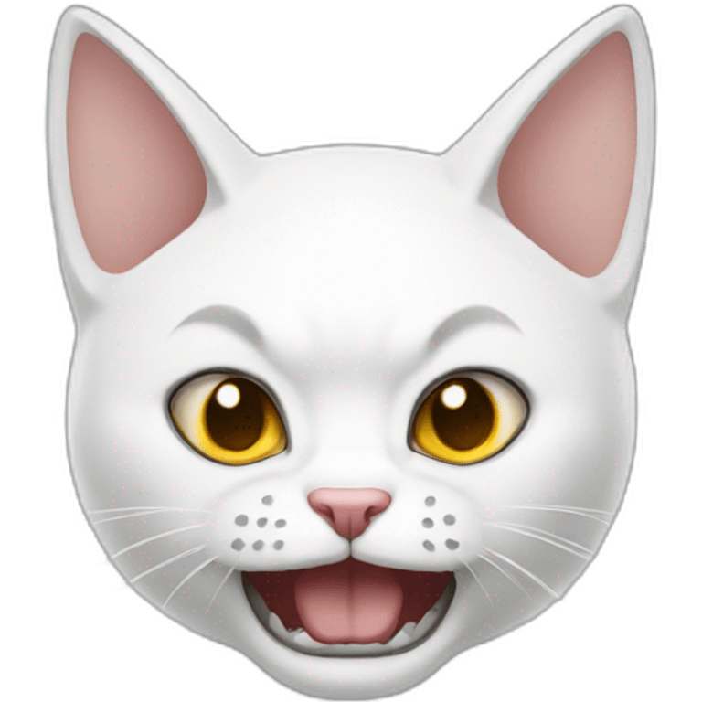 White gato angry emoji